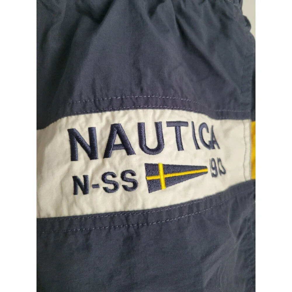 Nautica Swim Trunks Mens M Pockets No Liner 90s Style Boat Core